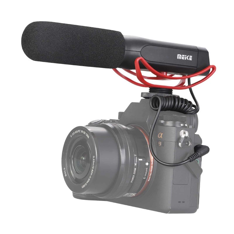 Meke Meike MK-MP2 Camera Shotgun Microphone Uni-Directional Cardioid Condenser Photography Interview Video Mic Compatible with Sony Digital Camera Camcorder with Standard 3.5mm Port - Image 1
